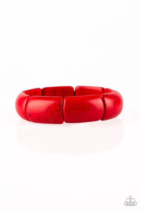 Peace Out - Red  Bracelet