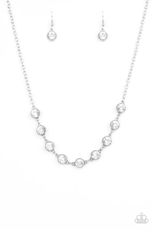 Starlit Socials - White  Necklace