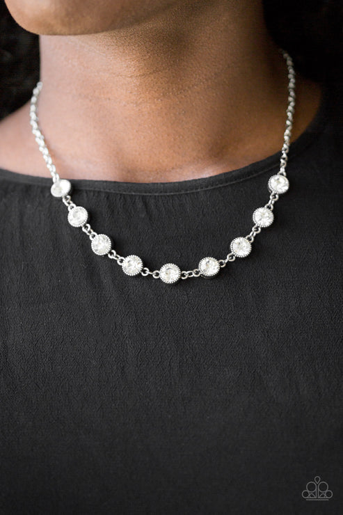 Starlit Socials - White  Necklace