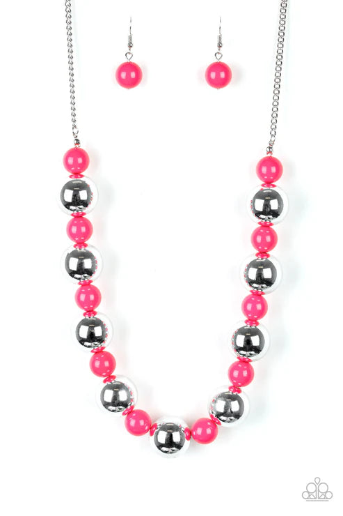 Top Pop - Pink  Necklace