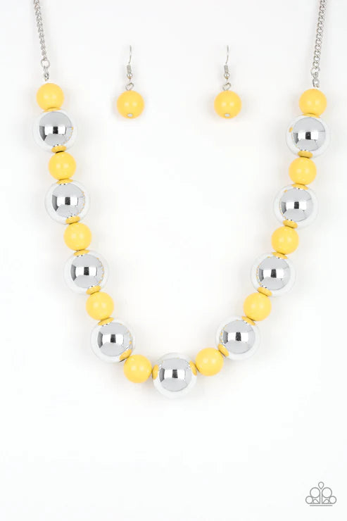 Top Pop - Yellow  Necklace