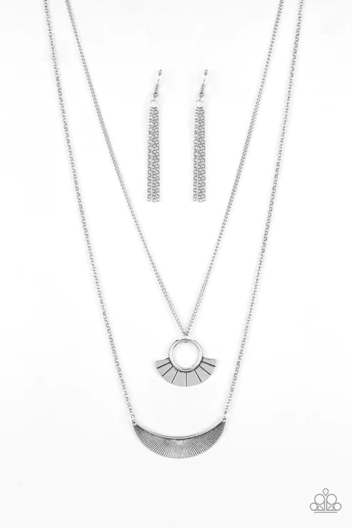 Tribal Trek - Silver  Necklace