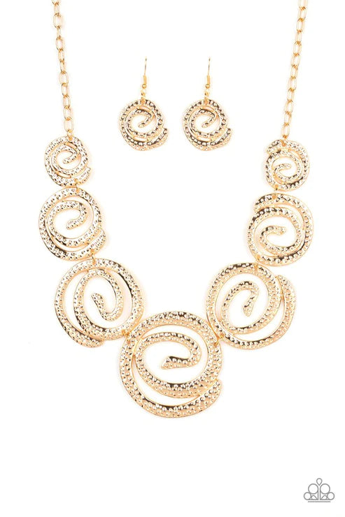 Statement Swirl - Gold  Necklace