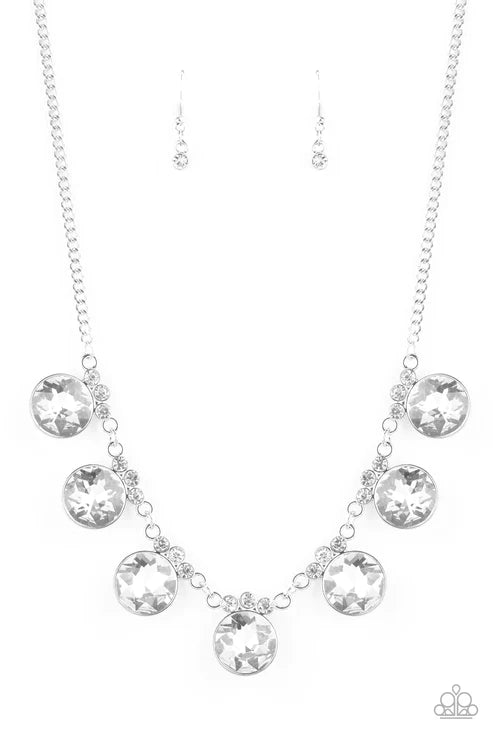 GLOW-Getter Glamour - White  Necklace