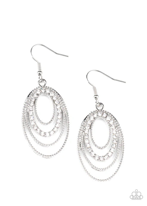 Date Night Diva - White  Earrings