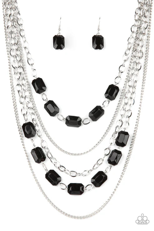 Standout Strands - Black  Necklace