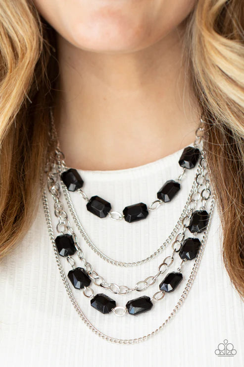 Standout Strands - Black  Necklace