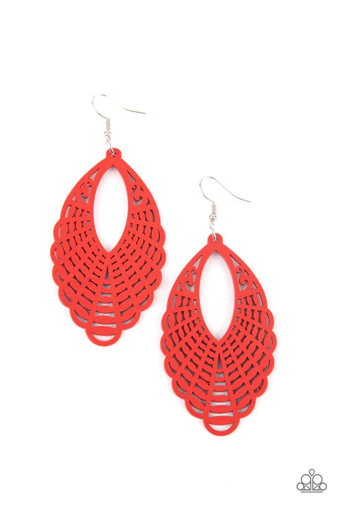 Tahiti Tankini - Red  Earrings