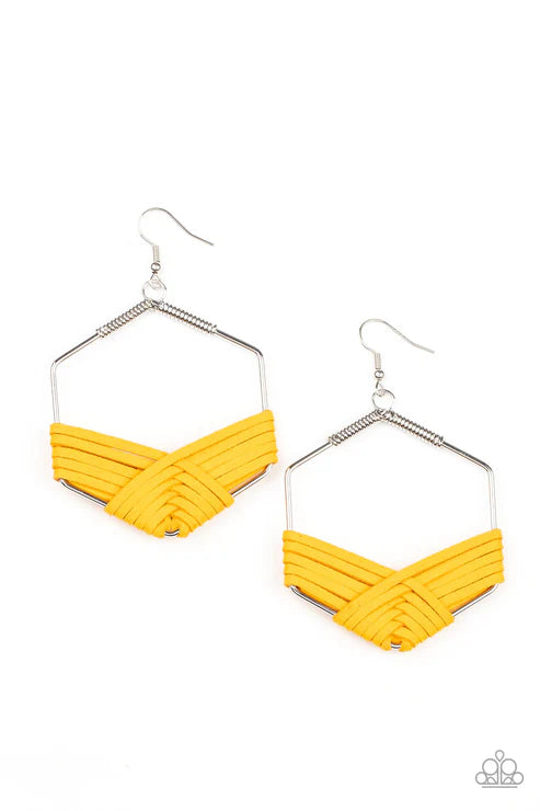 Suede Solstice - Yellow  Earrings