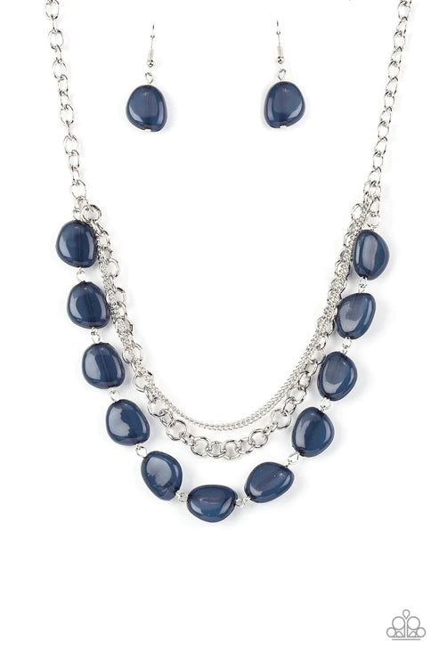 Pumped Up Posh - Blue  Necklace