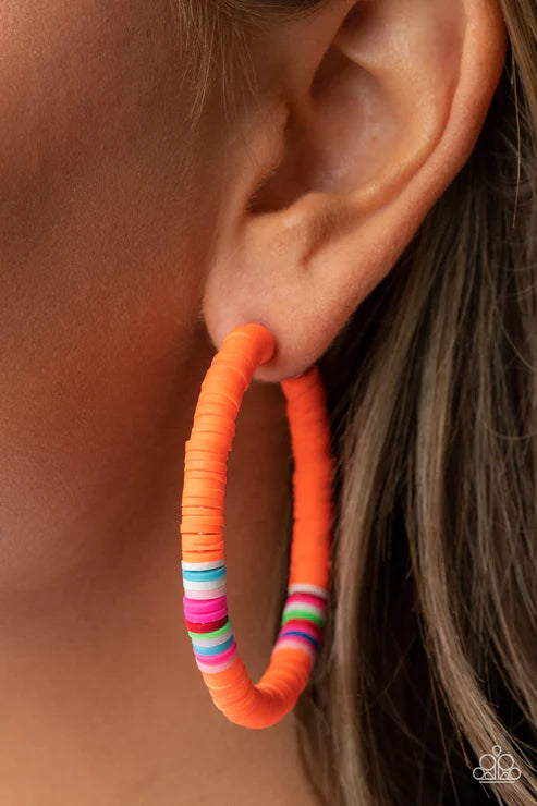 Colorfully Contagious - Orange  Earrings