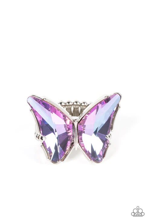 Paparazzi  Fluorescent Flutter - Purple Ring