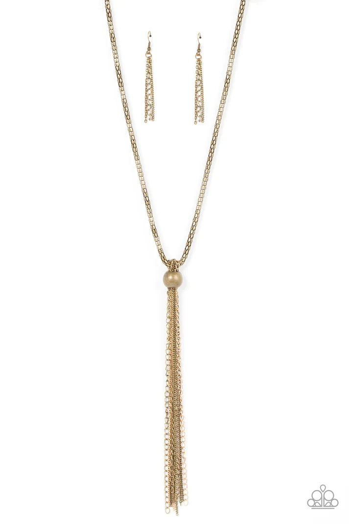 Metallic MESH-Up - Brass  Necklace