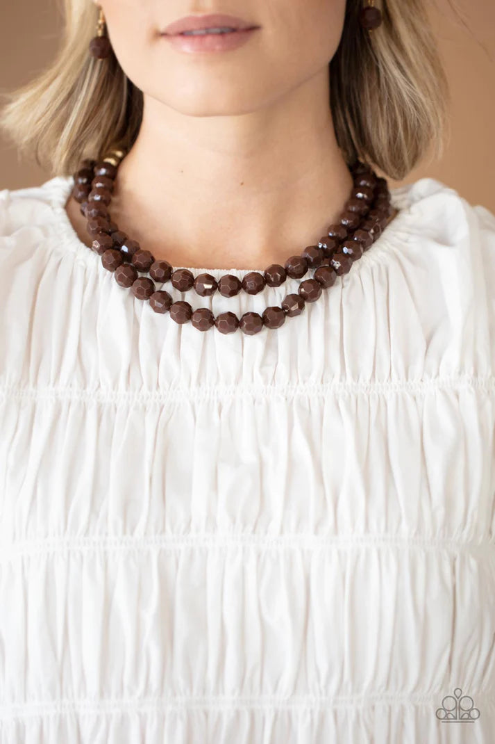 Greco Getaway - Brown  Necklace