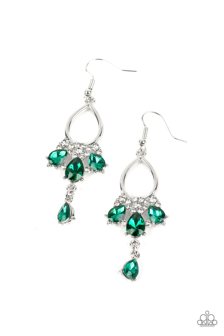 Coming in Clutch - Green  Earrings