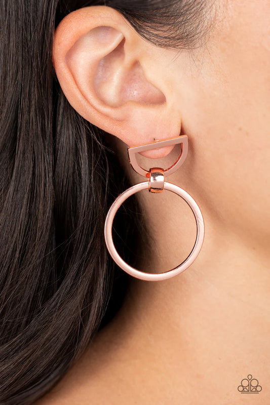 CONTOUR Guide - Copper  Post Earrings