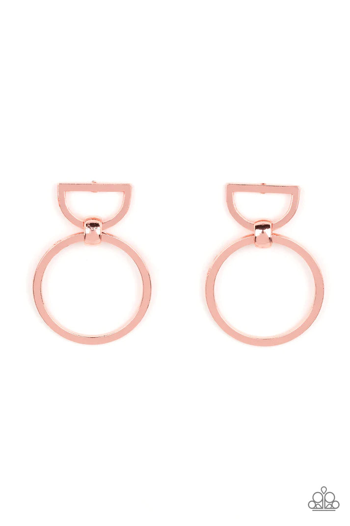 CONTOUR Guide - Copper  Post Earrings