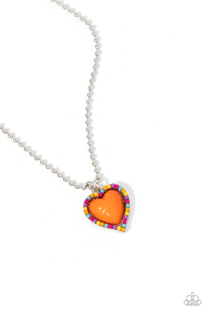 Romantic Ragtime - Orange  Necklace